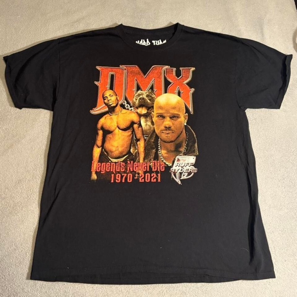 X large Black and red Dmx‎ Legend Never Die tee